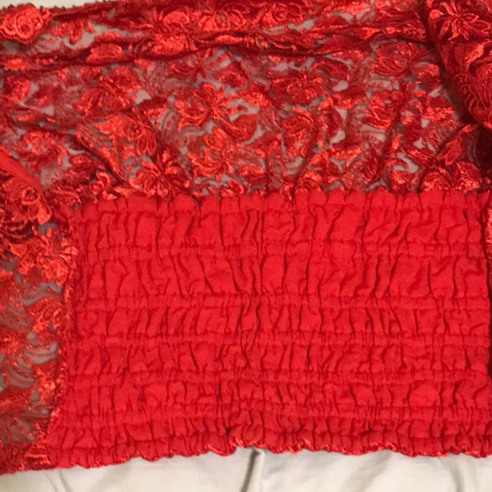 Red sequin bustier - Picture 3 of 9